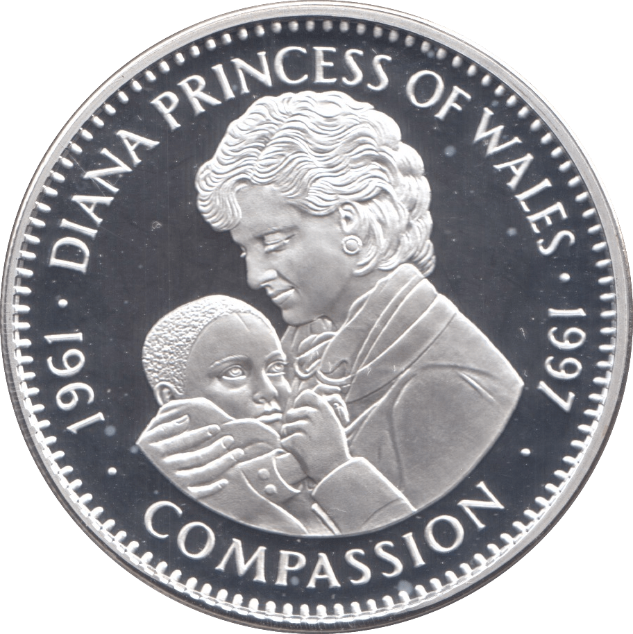 1997 SILVER PROOF DIANA $5 COIN .925 SILVER LIBERIA - SILVER WORLD COINS - Cambridgeshire Coins