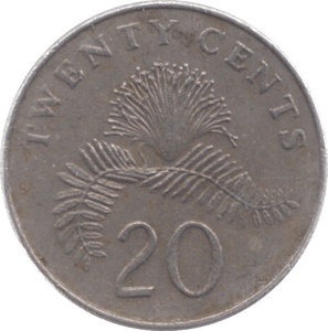 1997 SINGAPORE 20 CENTS - WORLD COINS - Cambridgeshire Coins