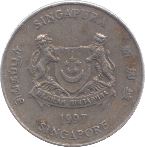 1997 SINGAPORE 20 CENTS - WORLD COINS - Cambridgeshire Coins