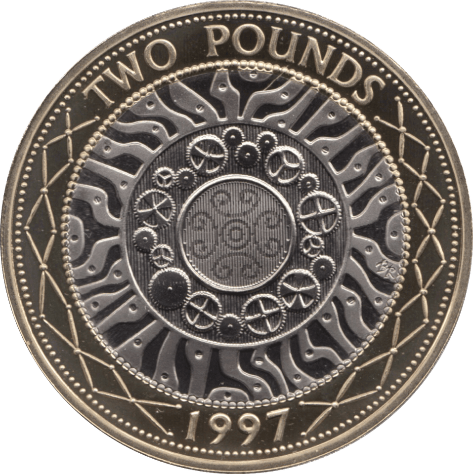 1997 TWO POUND £2 PROOF COIN ADVENT OF TECHNOLOGY SHOULDER OF GIANTS - £2 Proof - Cambridgeshire Coins