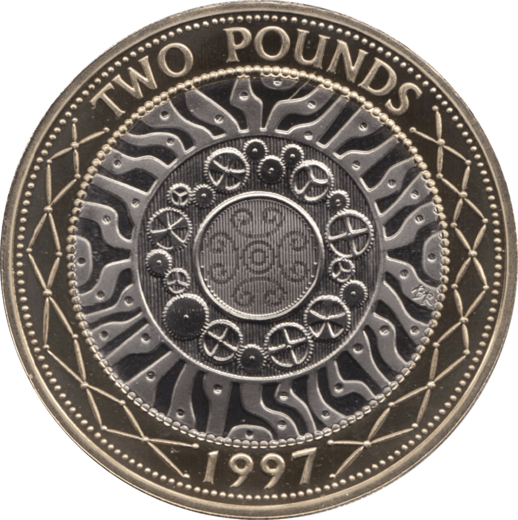 1997 TWO POUND £2 PROOF COIN ADVENT OF TECHNOLOGY SHOULDER OF GIANTS - £2 Proof - Cambridgeshire Coins