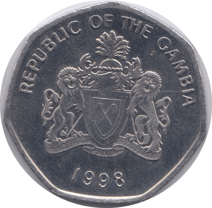 1998 1 DALASI GAMBIA - WORLD COINS - Cambridgeshire Coins