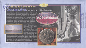 1998 45TH ANNIVERSARY CORONATION QEII COIN COVER SIGNED BY DUKE OF NORFOLK CC76 - coin covers - Cambridgeshire Coins