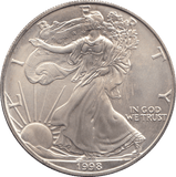 1998 AMERICAN EAGLE SILVER DOLLAR USA REF 2 - SILVER WORLD COINS - Cambridgeshire Coins
