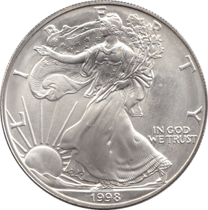 1998 AMERICAN EAGLE SILVER DOLLAR USA - SILVER WORLD COINS - Cambridgeshire Coins