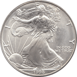 1998 AMERICAN EAGLE SILVER DOLLAR USA - SILVER WORLD COINS - Cambridgeshire Coins