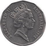 1998 AUSTRALIA 50 CENTS - WORLD COINS - Cambridgeshire Coins