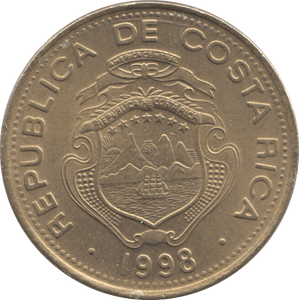1998 COSTA RICA SILVER 100 COLONES - WORLD COINS - Cambridgeshire Coins