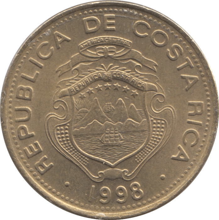 1998 COSTA RICA SILVER 100 COLONES - WORLD COINS - Cambridgeshire Coins