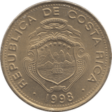 1998 COSTA RICA SILVER 100 COLONES - WORLD COINS - Cambridgeshire Coins