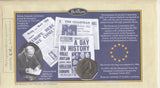 1998 EUROPEAN UNION 50P COIN COVER SIGNED BY THE RT. HON NEIL KINNOCK REF CC08 - coin covers - Cambridgeshire Coins