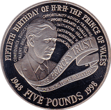 1998 FIVE POUND £5 PROOF COIN PRINCE CHARLES 50TH BIRTHDAY - £5 Proof - Cambridgeshire Coins