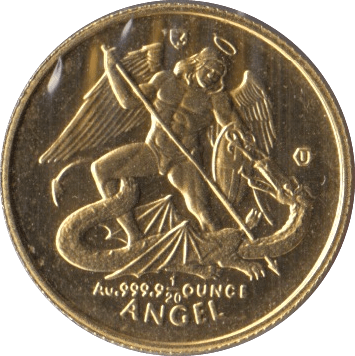 1998 GOLD 1/20 OUNCE PROOF ANGEL ISLE OF MAN - Gold World Coins - Cambridgeshire Coins