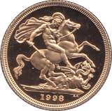 1998 GOLD SOVEREIGN ( PROOF ) - Sovereign - Cambridgeshire Coins