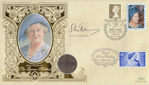 1998 HER MAJESTY THE QUEEN MOTHER 1923 FLORIN COIN COVER SIGNED BY THE EARL OF STRATHMORE CC73 - coin covers - Cambridgeshire Coins