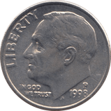1998 ONE DIME USA PHILADELPHIA MINT - SILVER WORLD COINS - Cambridgeshire Coins