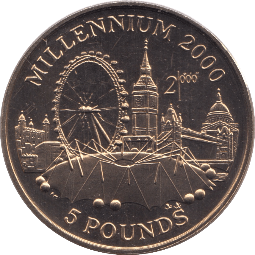 1998 PROOF 5 POUNDS GIBRALTAR MILLENIUM - WORLD COINS - Cambridgeshire Coins