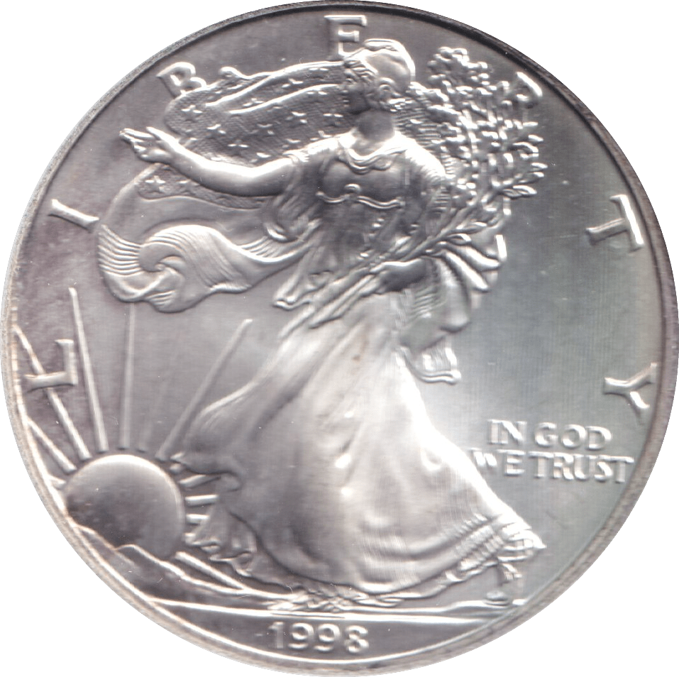 1998 SILVER LIBERTY DOLLAR USA - Cambridgeshire Coins