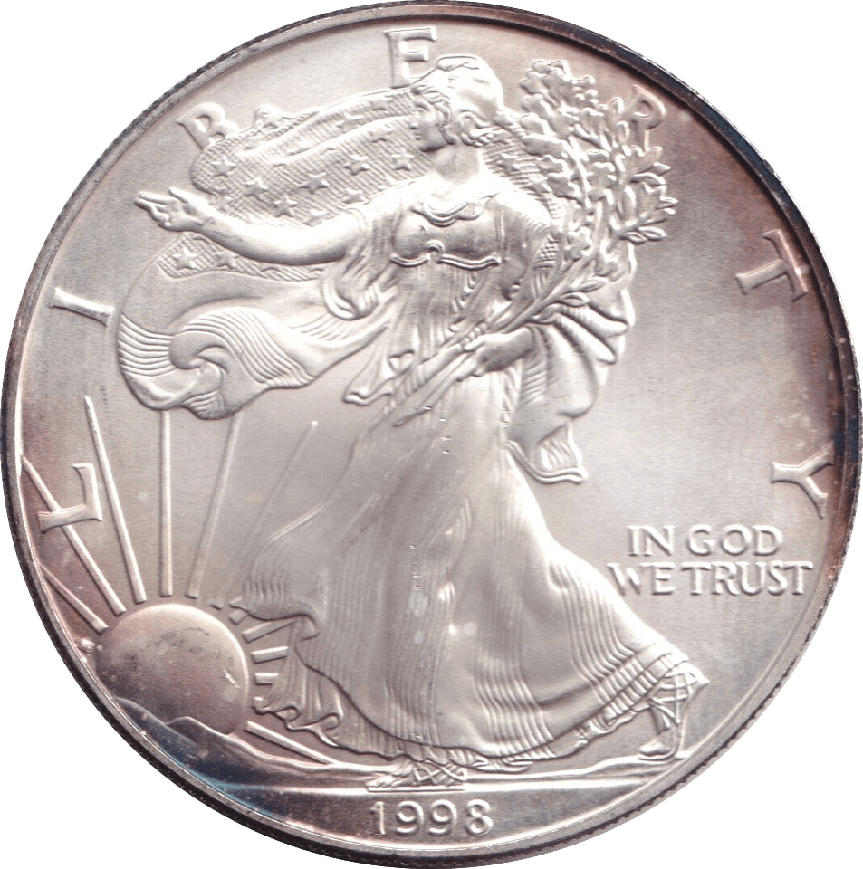 1998 SILVER LIBERTY DOLLAR USA - SILVER WORLD COINS - Cambridgeshire Coins