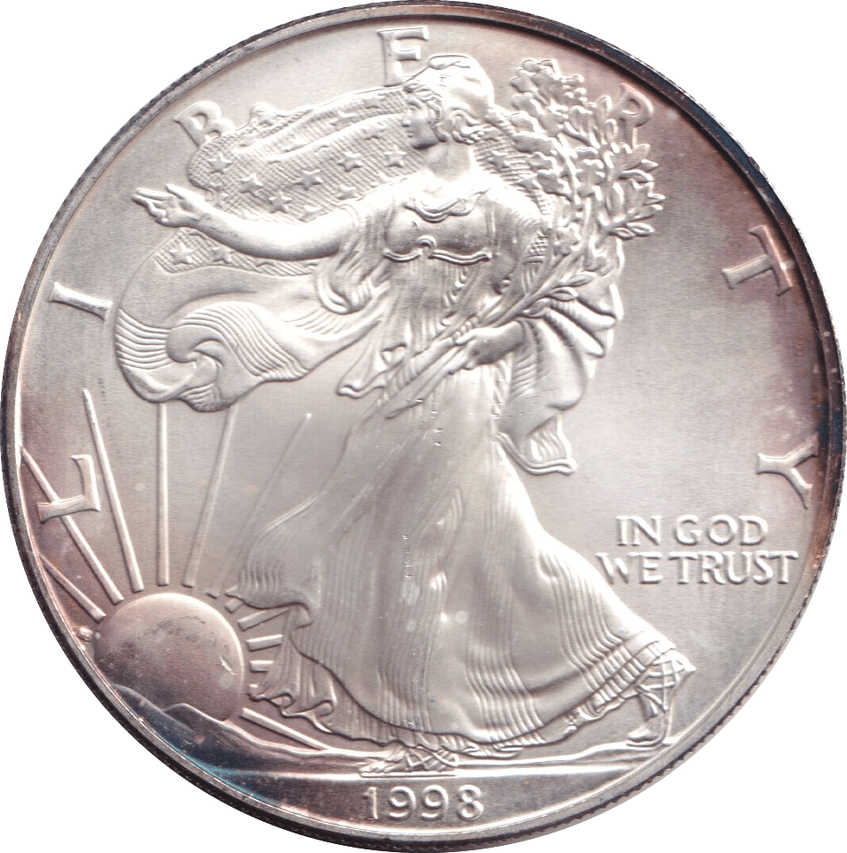 1998 SILVER LIBERTY DOLLAR USA - SILVER WORLD COINS - Cambridgeshire Coins