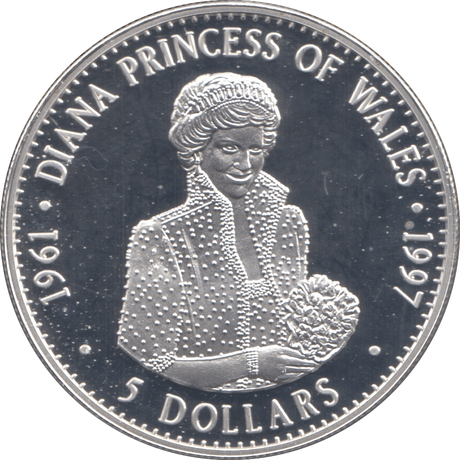 1998 SILVER PROOF DIANA $5 COIN .925 SILVER TUVALU - SILVER WORLD COINS - Cambridgeshire Coins