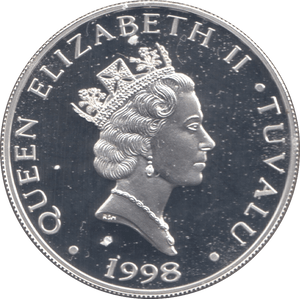 1998 SILVER PROOF DIANA $5 COIN .925 SILVER TUVALU - SILVER WORLD COINS - Cambridgeshire Coins