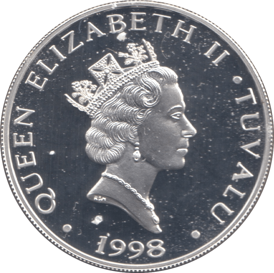 1998 SILVER PROOF DIANA $5 COIN .925 SILVER TUVALU - SILVER WORLD COINS - Cambridgeshire Coins