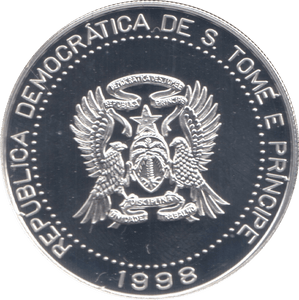 1998 THIRD CHRISTIAN MILLENIUM 2000 DOBRAS SAO TOMÉ AND PRINCIPE - SILVER WORLD COINS - Cambridgeshire Coins