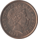 1998 TWO PENCE ISLE OF MAN - WORLD COINS - Cambridgeshire Coins