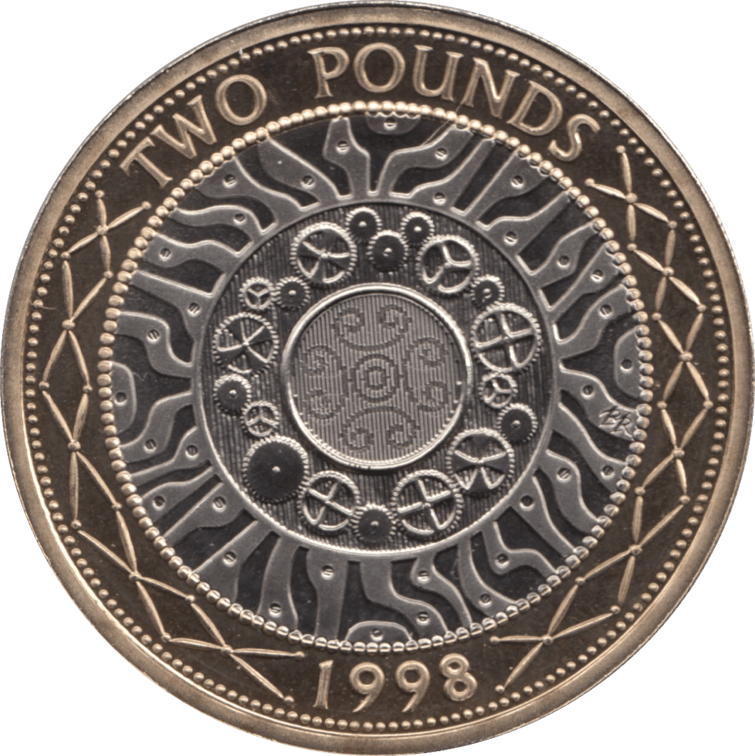 1998 TWO POUND £2 PROOF COIN ADVENT OF TECHNOLOGY SHOULDER OF GIANTS - £2 Proof - Cambridgeshire Coins