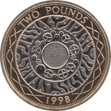 1998 TWO POUND £2 PROOF COIN ADVENT OF TECHNOLOGY SHOULDER OF GIANTS - £2 Proof - Cambridgeshire Coins