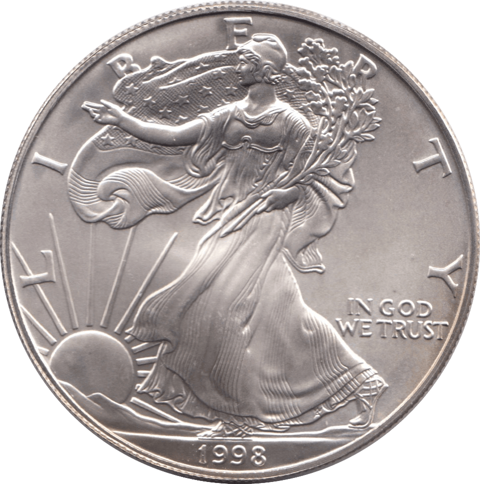 1998 USA SILVER EAGLE DOLLAR - WORLD SILVER COINS - Cambridgeshire Coins