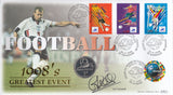 1998 WORLD CUP 1 FRANC COIN COVER SIGNED BY SOL CAMPBELL REF CC17 - coin covers - Cambridgeshire Coins