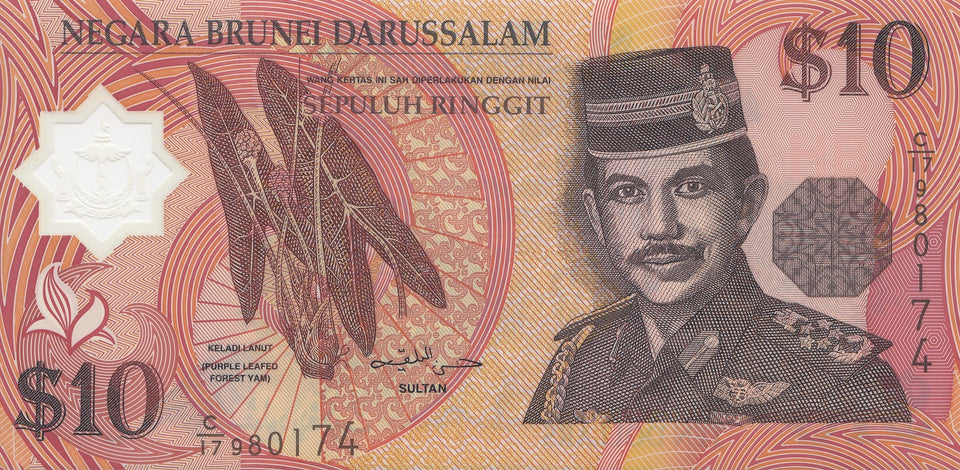 1999 10 RINGGIT BANKNOTE BRUNEI REF 1103 - World Banknotes - Cambridgeshire Coins
