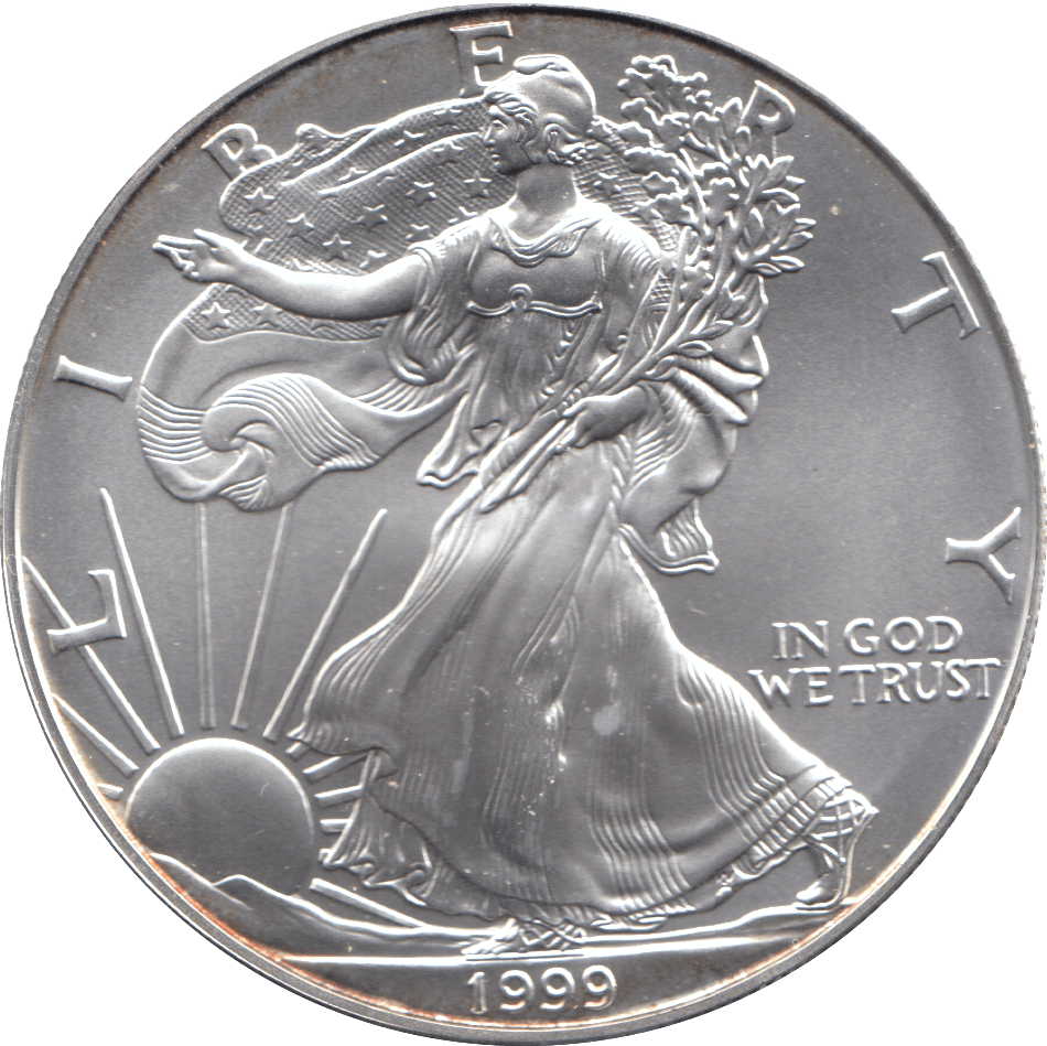 1999 AMERICAN EAGLE SILVER DOLLAR USA - SILVER WORLD COINS - Cambridgeshire Coins