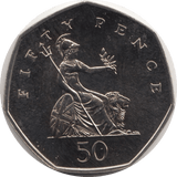 1999 FIFTY PENCE 50P BRILLIANT UNCIRCULATED BRITANNIA BU - 50p BU - Cambridgeshire Coins