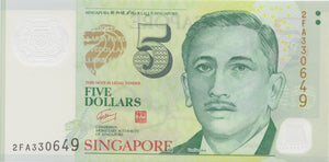 1999 FIVE DOLLARS BANKNOTE SINGAPORE REF 940 - World Banknotes - Cambridgeshire Coins