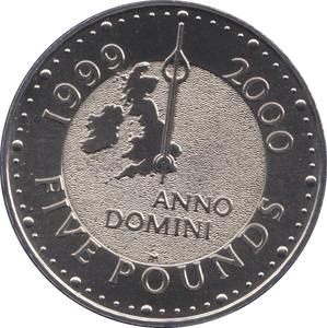 1999 FIVE POUND £5 MILLENNIUM BRILLIANT UNCIRCULATED BU - £5 BU - Cambridgeshire Coins