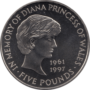 1999 FIVE POUND £5 PRINCESS DIANA BRILLIANT UNCIRCULATED BU - £5 BU - Cambridgeshire Coins