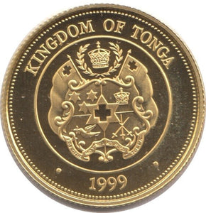 1999 GOLD 20 PROOF PAANGA TONGA - Gold World Coins - Cambridgeshire Coins