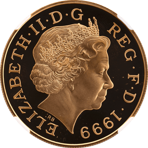 1999 GOLD PROOF £5 PRINCESS DIANA (NGC) PF 69 ULTRA CAMEO - NGC CERTIFIED COINS - Cambridgeshire Coins