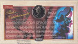 1999 MILLENIUM COUNTDOWN 1 CROWN COIN COVER SIGNED BY GERALDINE CHAPLIN REF CC51 - coin covers - Cambridgeshire Coins