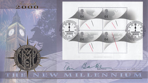 1999 MILLENIUM CROWN COIN COVER SIGNED BY TOM BAKER REF CC46 - coin covers - Cambridgeshire Coins