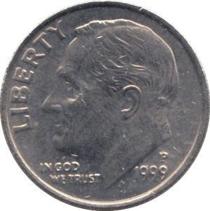 1999 ONE DIME USA PHILADELPHIA MINT - SILVER WORLD COINS - Cambridgeshire Coins