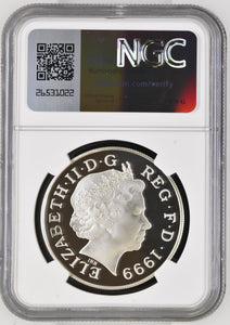 1999 SILVER PROOF £5 PRINCESS DIANA (NGC) PF 69 ULTRA CAMEO - NGC CERTIFIED COINS - Cambridgeshire Coins