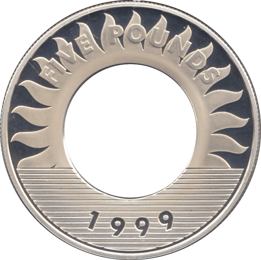 1999 SILVER PROOF FIVE POUND GUERNSEY - WORLD COINS - Cambridgeshire Coins
