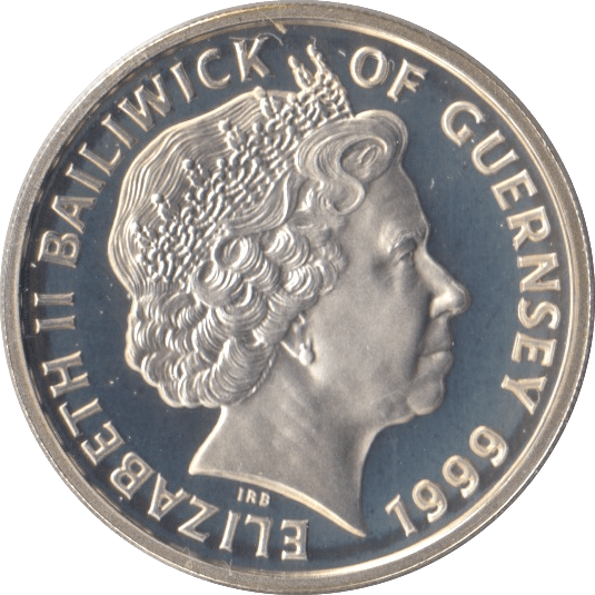 1999 SILVER PROOF ONE POUND GUERNSEY - WORLD COINS - Cambridgeshire Coins