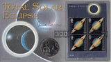 1999 SOLAR ECLIPSE ALDERNEY £2 COIN COVER SIGNED BY SIR BERNARD LOVELL REF CC41 - coin covers - Cambridgeshire Coins
