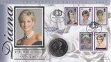 1999 THE PEOPLES PRINCESS £5 COIN COVER SIGNED BY CHRIS MOON MBE CC71 - coin covers - Cambridgeshire Coins