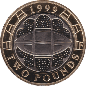 1999 TWO POUND £2 PROOF COIN RUGBY WORLD CUP - £2 Proof - Cambridgeshire Coins